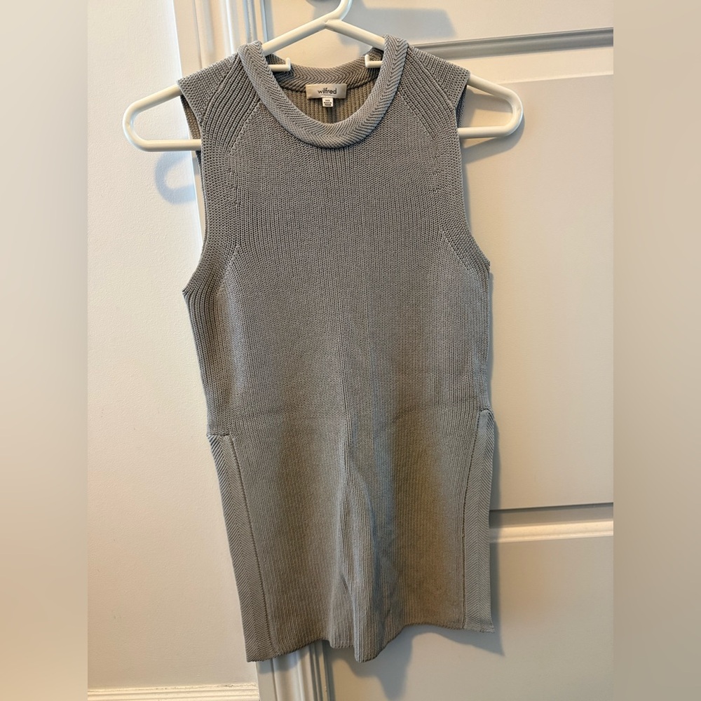 Wilfred light grey knitted tunic